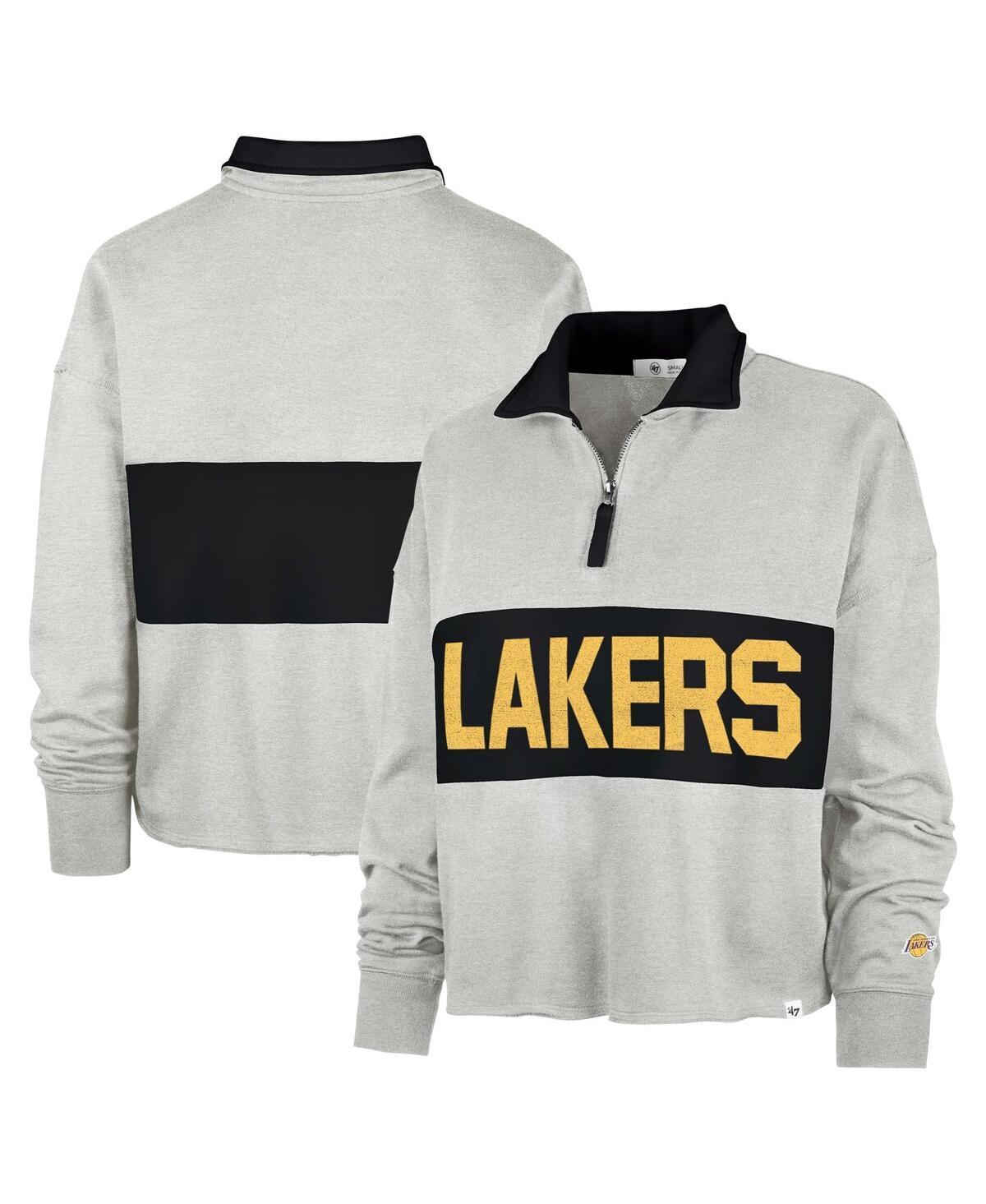 Womens 47 Heather Gray Los Angeles Lakers Breakthrough Remi Quarter-Zip Jacket Product Image