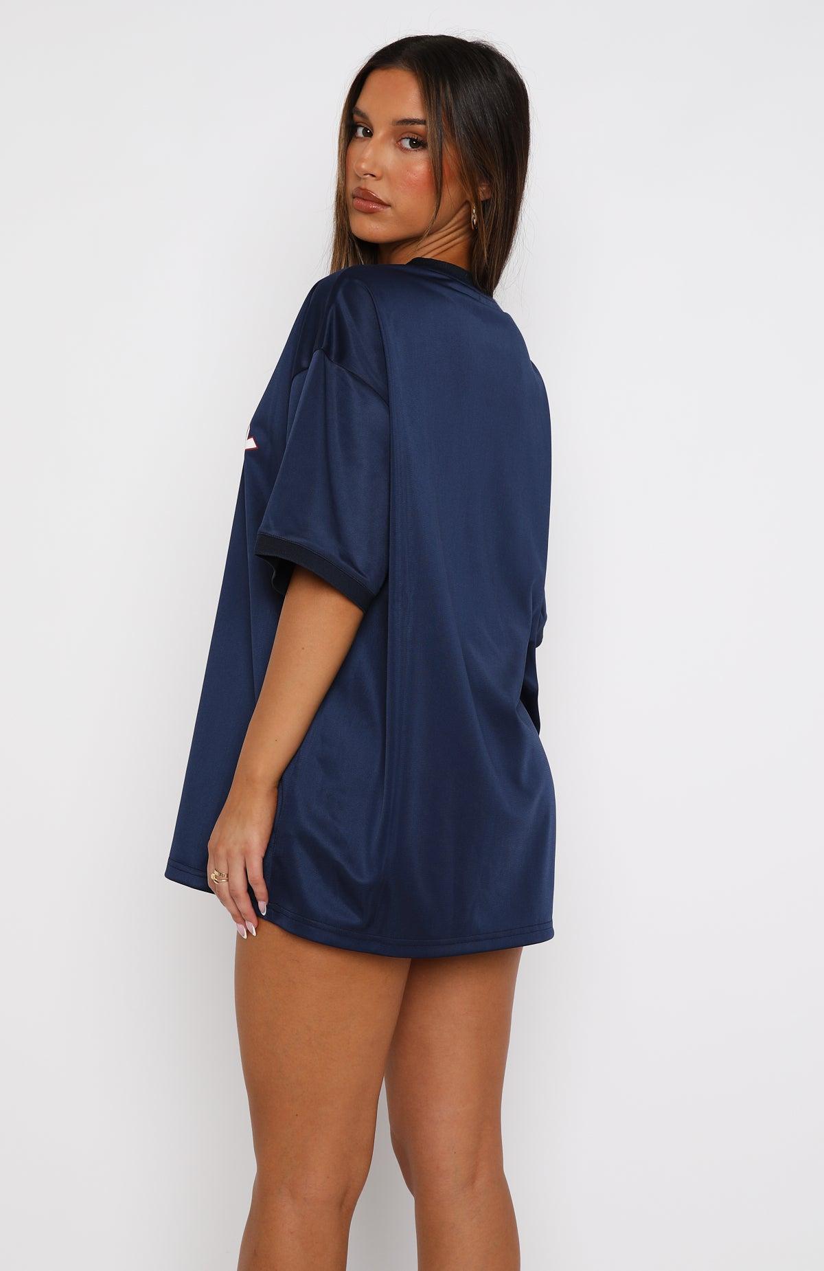 Just Get Along Oversized Jersey Navy Product Image