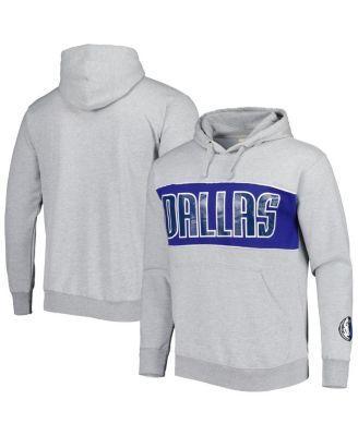Men's Fanatics Branded Heather Gray Dallas Mavericks Wordmark French Terry Pullover Hoodie, Size: XL, Grey Product Image