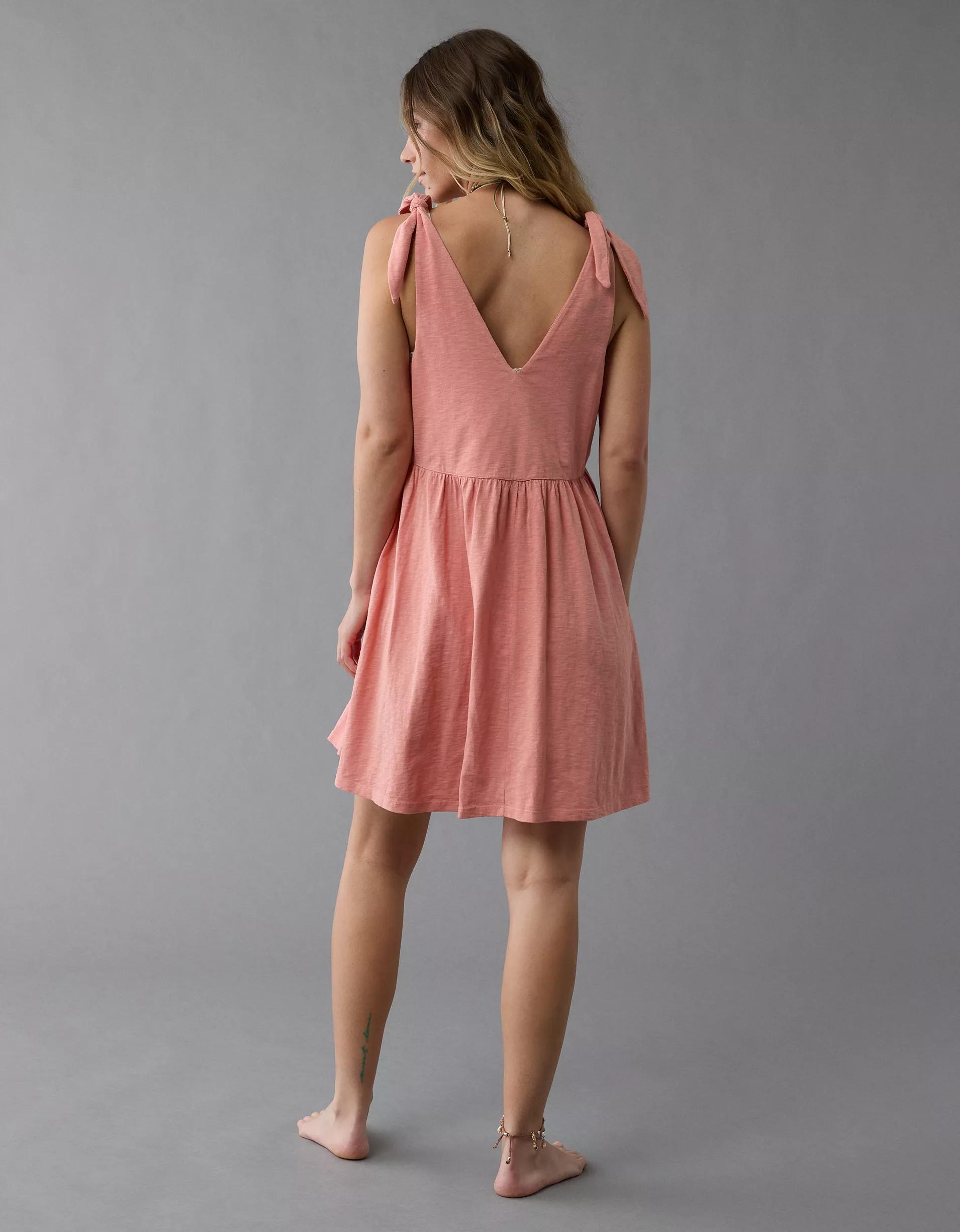 AE Sunchaser Knit Tie Shoulder Mini Dress Product Image
