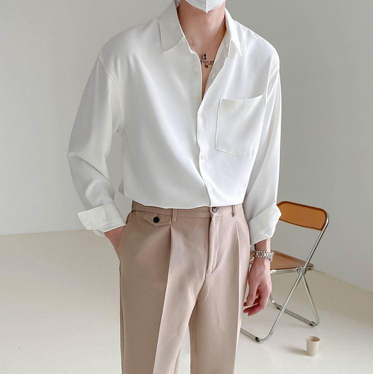 RT No. 4443 ESSENTIALS BUTTON-UP COLLAR SHIRT Product Image
