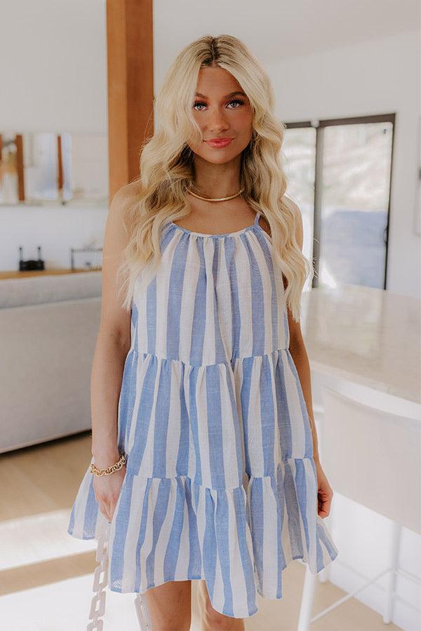 Ocean Breeze Stripe Mini Dress Product Image
