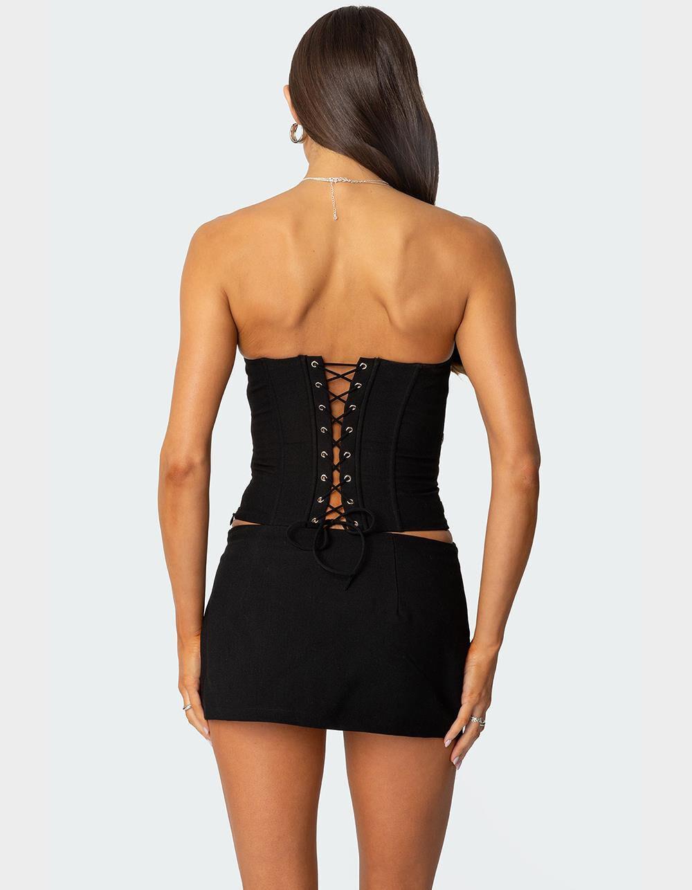 EDIKTED Arlette Grommet Strapless Corset Product Image