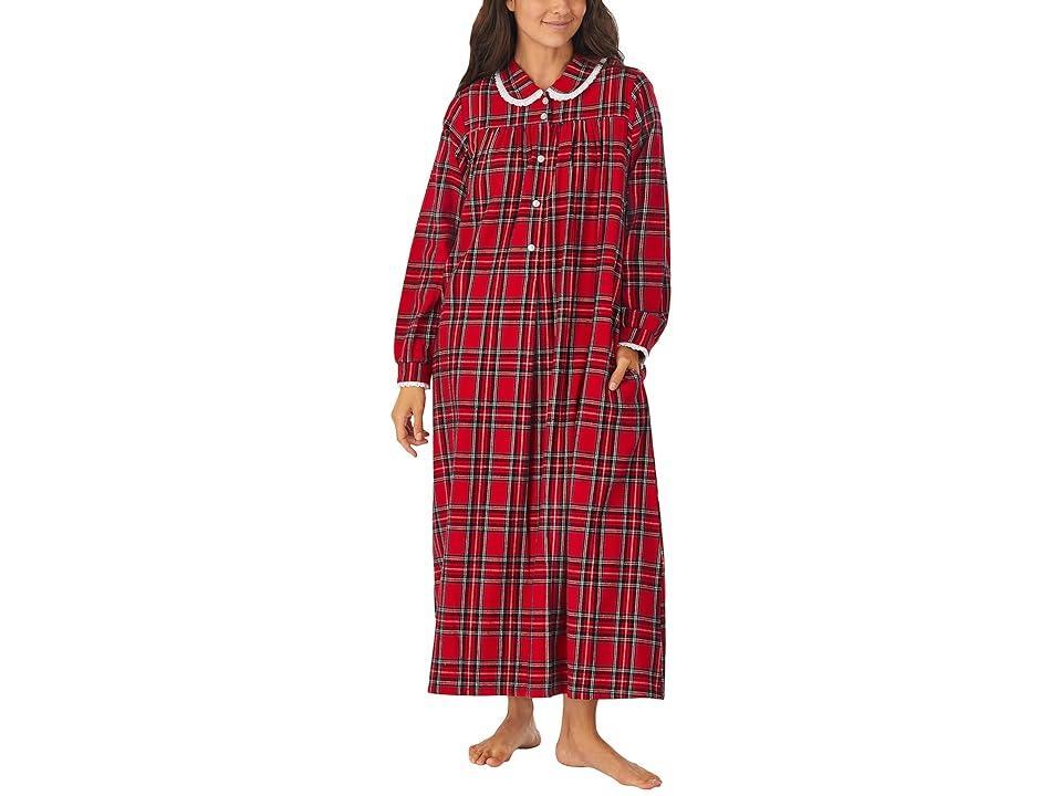 Lanz of Salzburg Classic 50 Open Neck Gown Plaid) Women's Pajama Product Image
