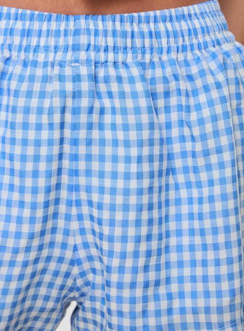 Beach House Shorts Blue / White Gingham Product Image