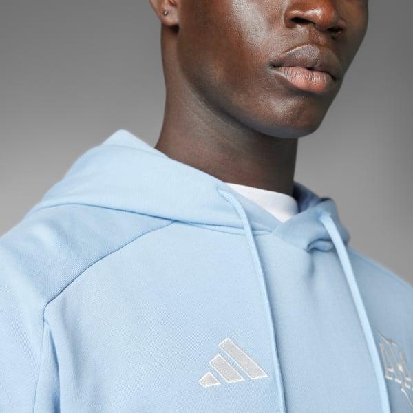 adidas Argentina Anniversary DNA Hoodie Ambient Sky 2XL Mens Product Image