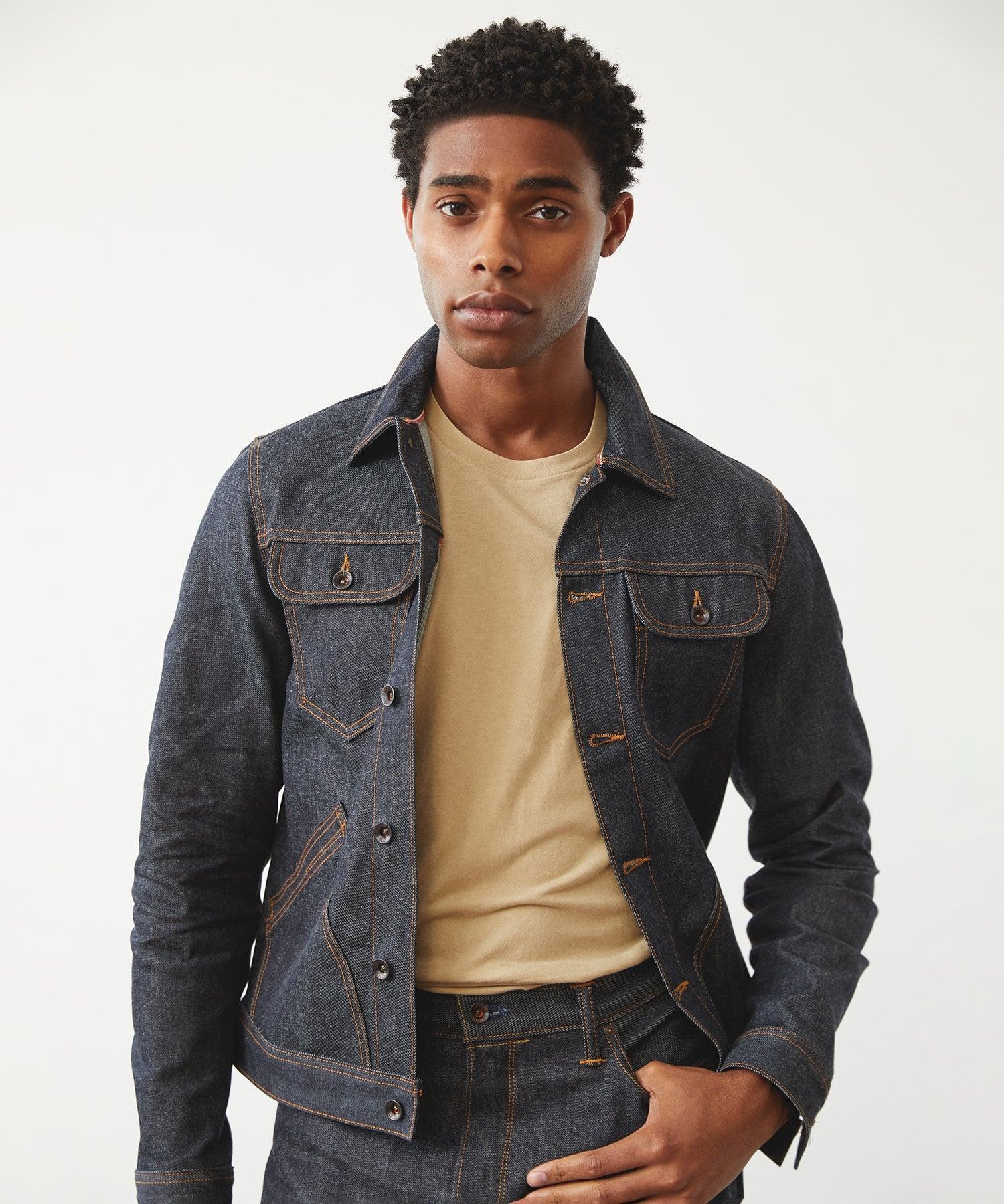 Made In USA Rigid Selvedge Denim Jacket in Indigo Product Image