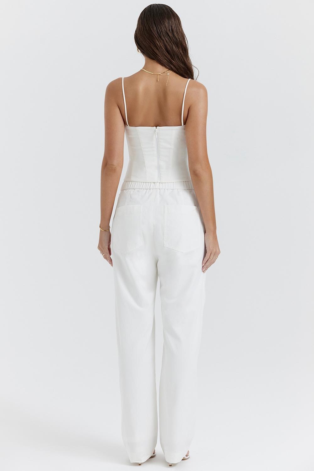 Luna  white cargo trousers - sale Product Image