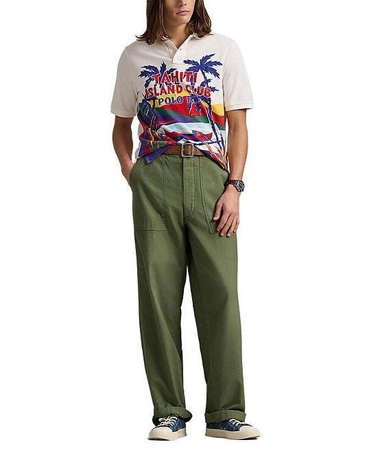 Polo Ralph Lauren Classic Fit Mesh Graphic Short Sleeve Polo Shirt Product Image