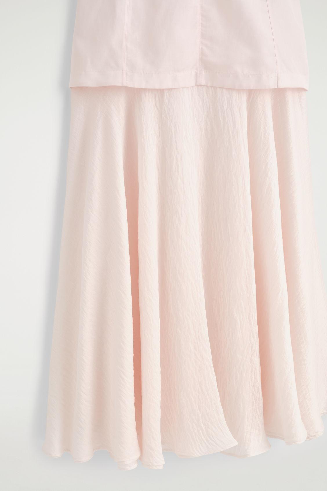 LAYERED PEPLUM MIDI DRESS Product Image