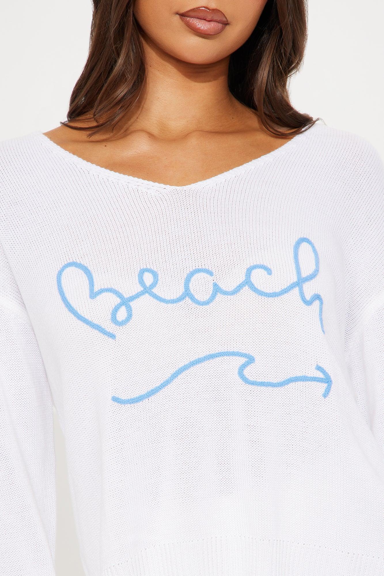 Lounging By The Beach Sweater Pant Set - Ivory Product Image