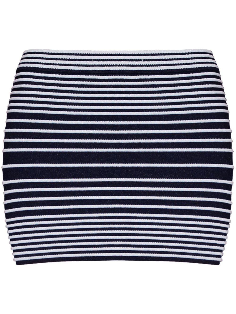 RETROFÉTE Minette Skirt In Metallic Black Silver Product Image