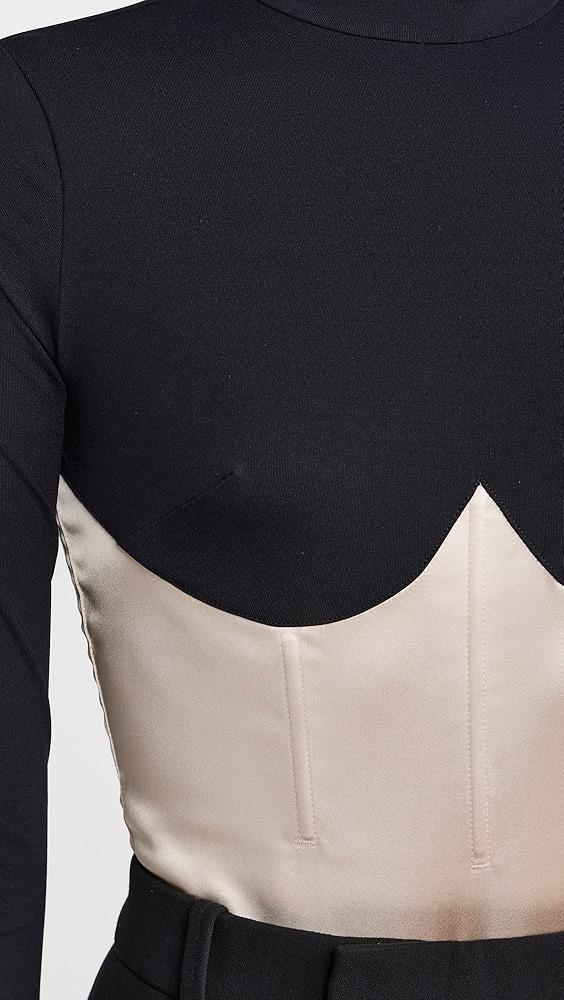 Fleur du Mal Mock Neck Long Sleeve Bodysuit | Shopbop Product Image