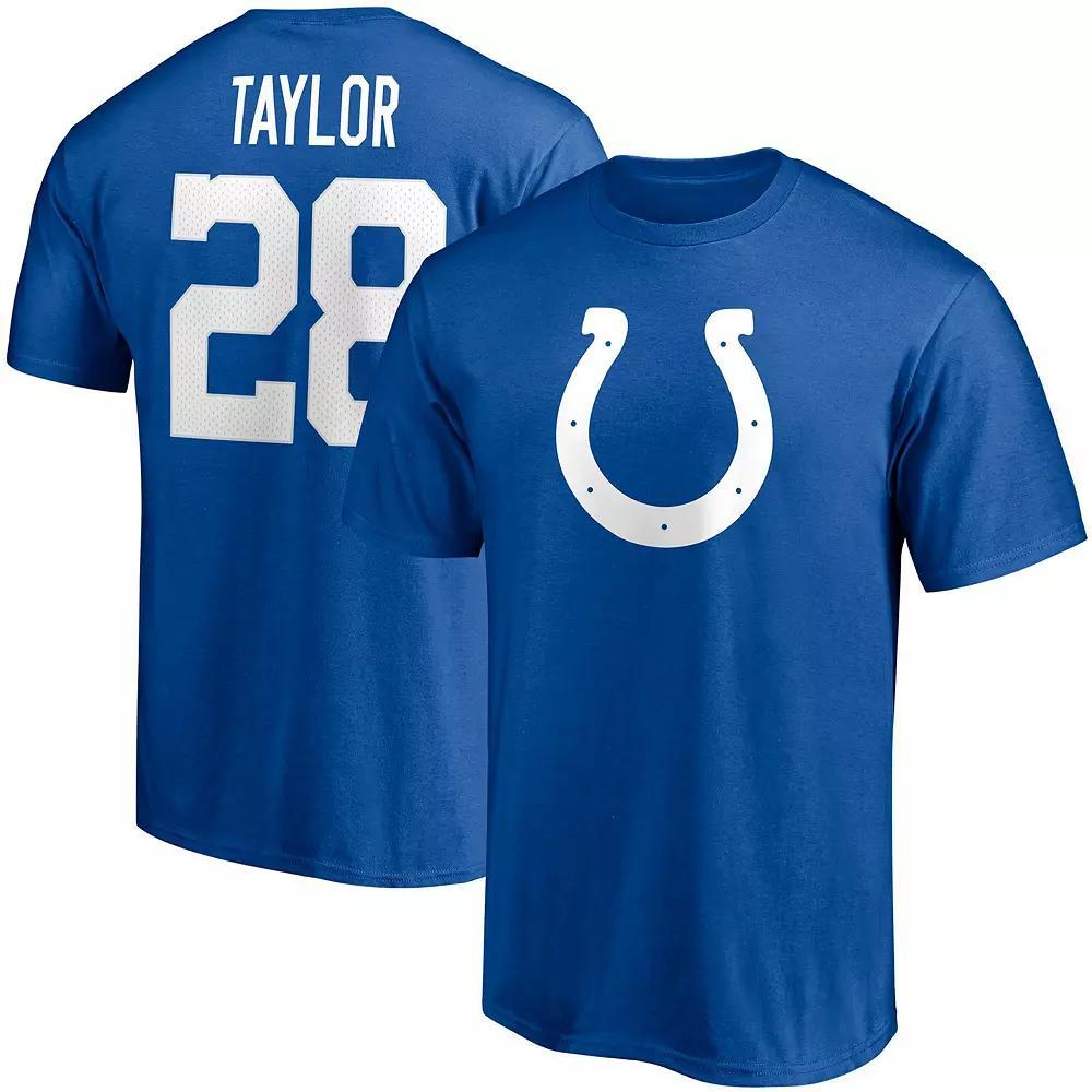 Men's Fanatics Branded Jonathan Taylor Royal Indianapolis Colts Player Icon Name & Number T-Shirt, Size: 3XL, Blue Product Image