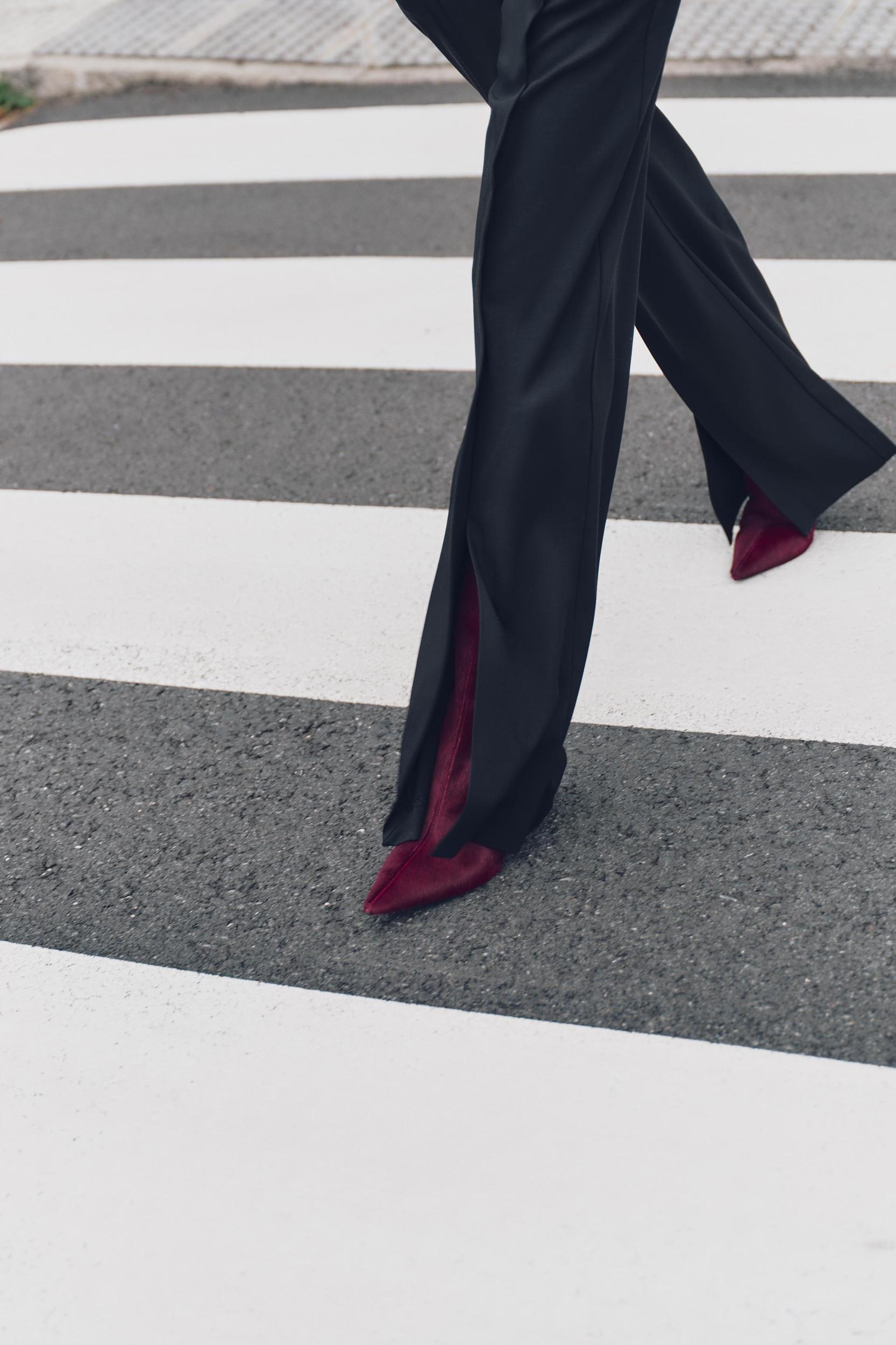 WIDE LEG SLIT PANTS Product Image