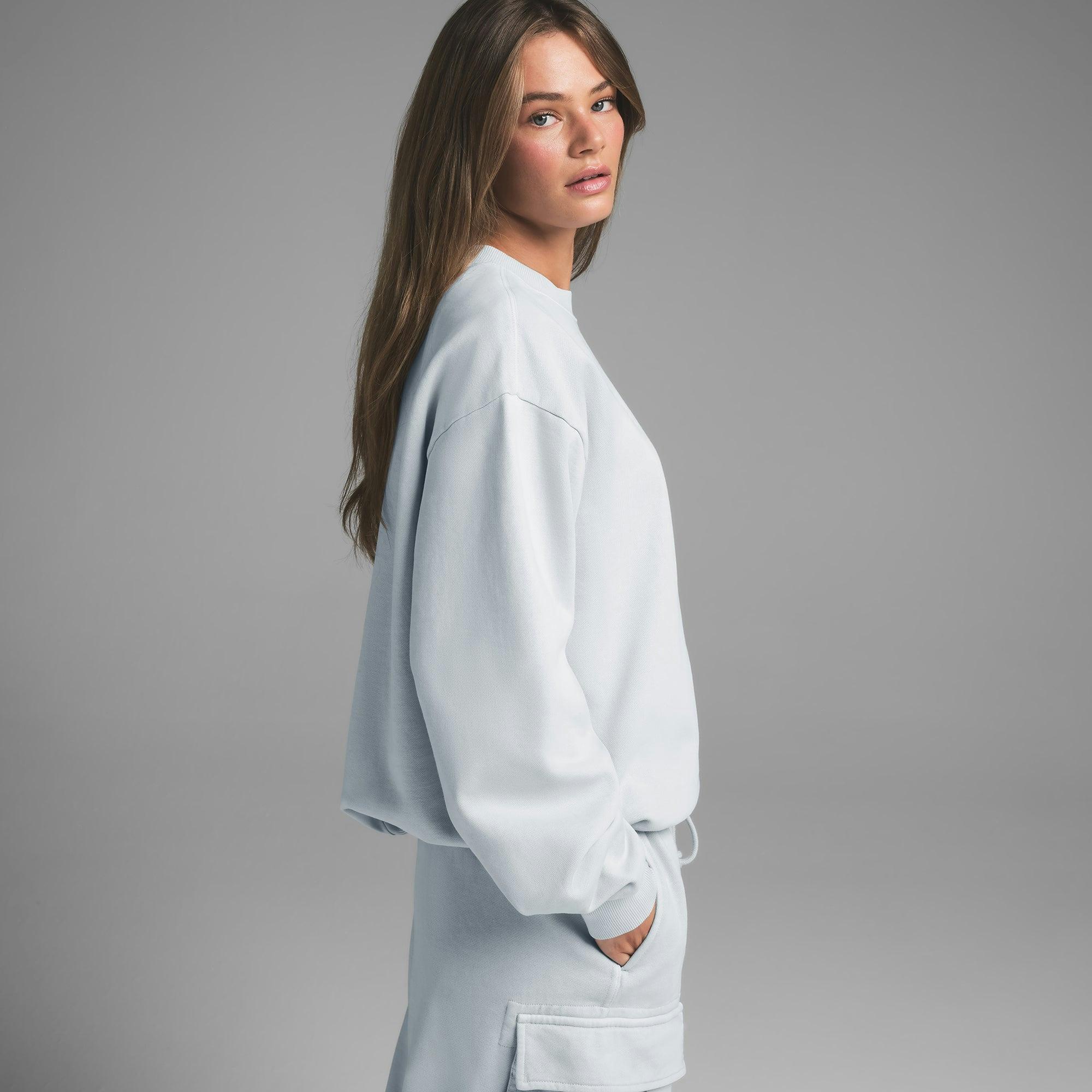 BOYFRIEND FLEECE CREWNECK | ZEN BLUE Product Image