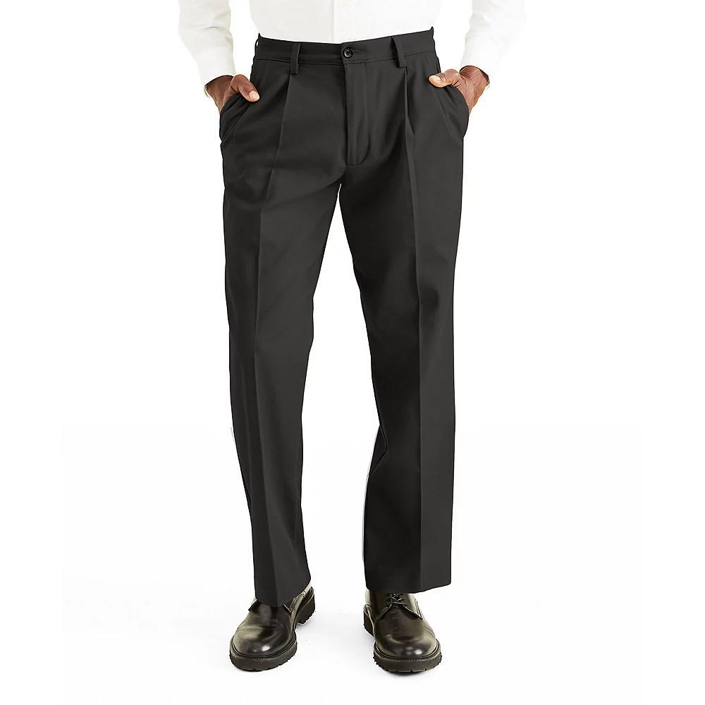 Men's Dockers® Stretch Easy Khaki Classic-Fit Pleated Pants, Size: 38X34, Black Product Image
