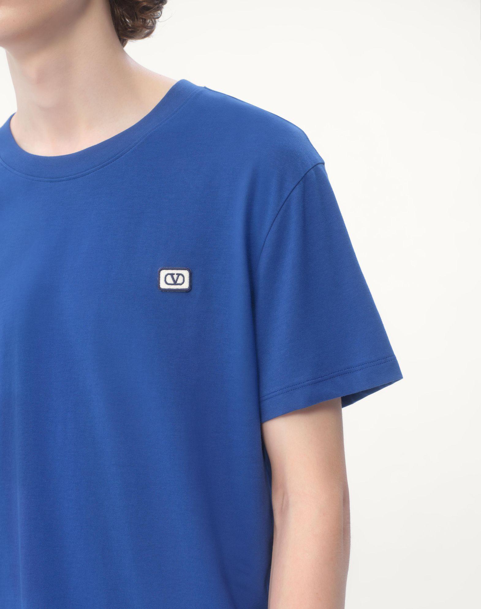 Cotton T-Shirt With Vlogo Patch Product Image