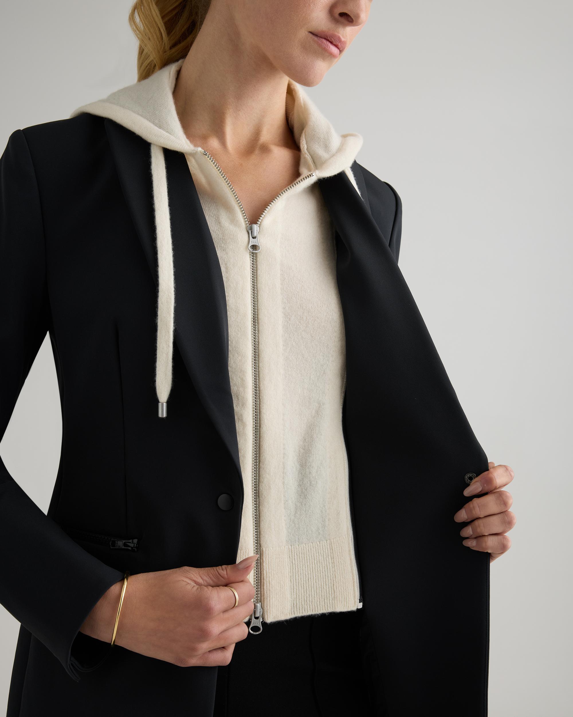 Quince | Women's Scuba Single Breasted Convertible Blazer Size XL, Nylon Product Image