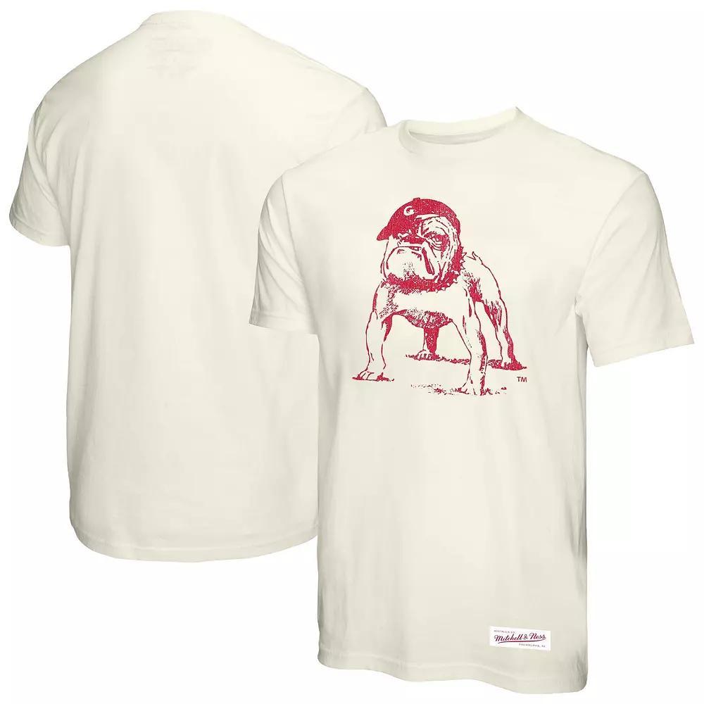 Men's Mitchell & Ness  Cream Georgia Bulldogs Vintage Tone T-Shirt, Size: Medium, Beige Product Image