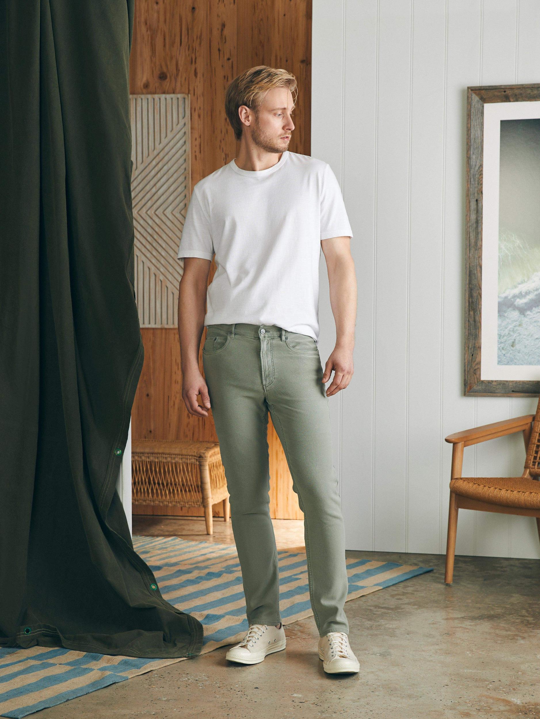 Stretch Terry 5-Pocket Pant (30" Inseam) - Faded Olive Male Product Image