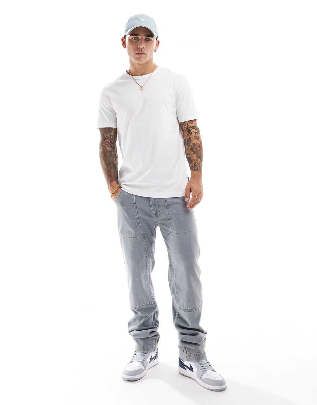 French Connection classic short sleeve t-shirt in white Product Image