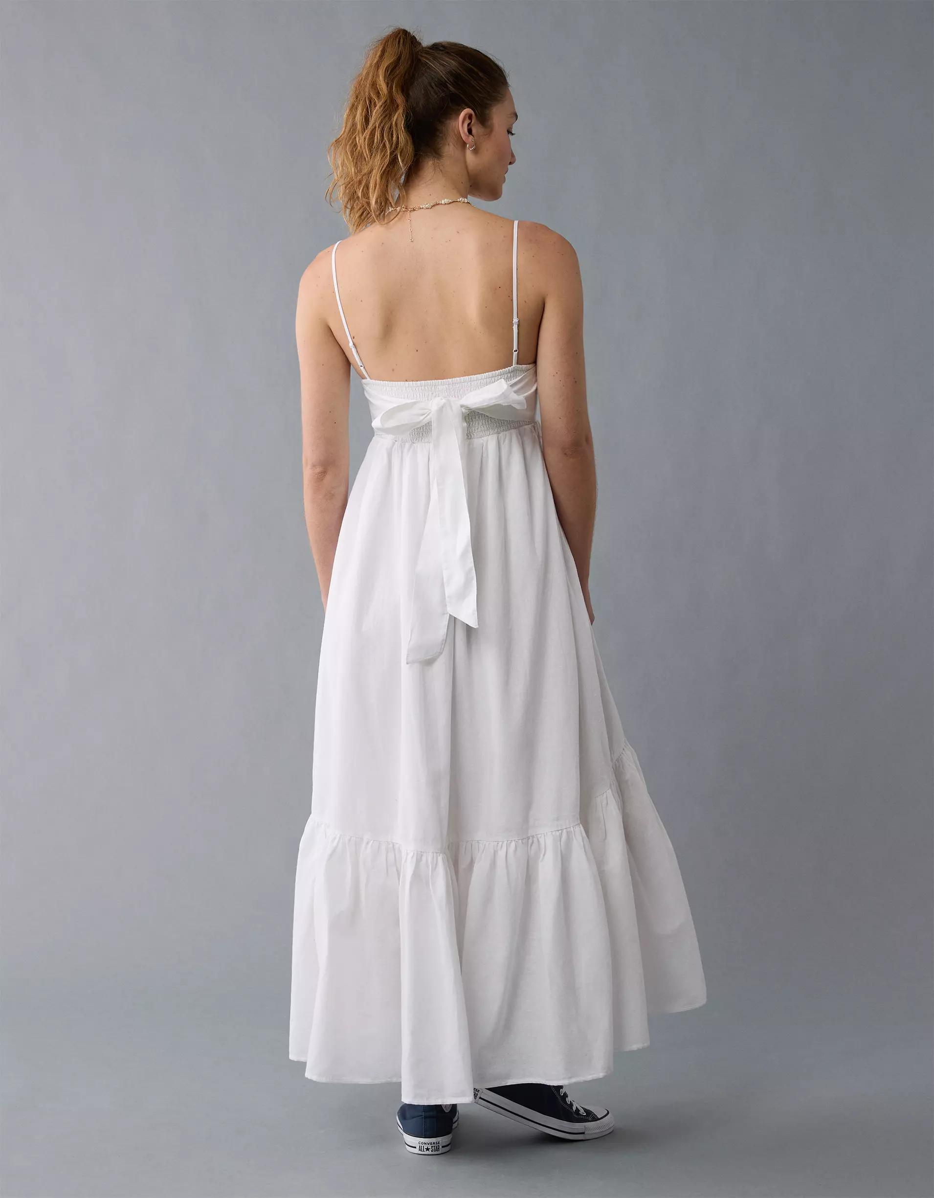 AE Tie Back Babydoll Maxi Dress Product Image