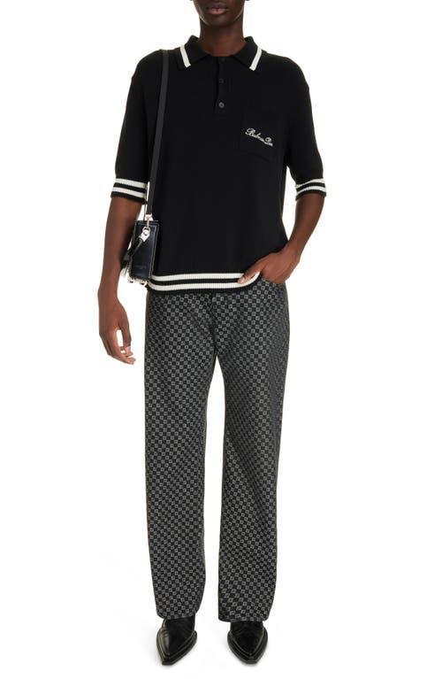 Mens Striped-Trim Polo Shirt Product Image