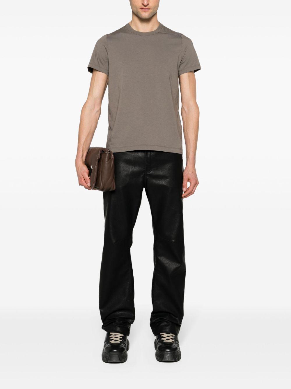 RICK OWENS Panelled Organic Cotton T-shirt In Grey Product Image