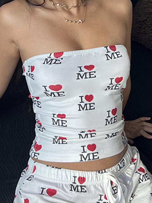 Printed Sexy Slim Bandeau Top Product Image