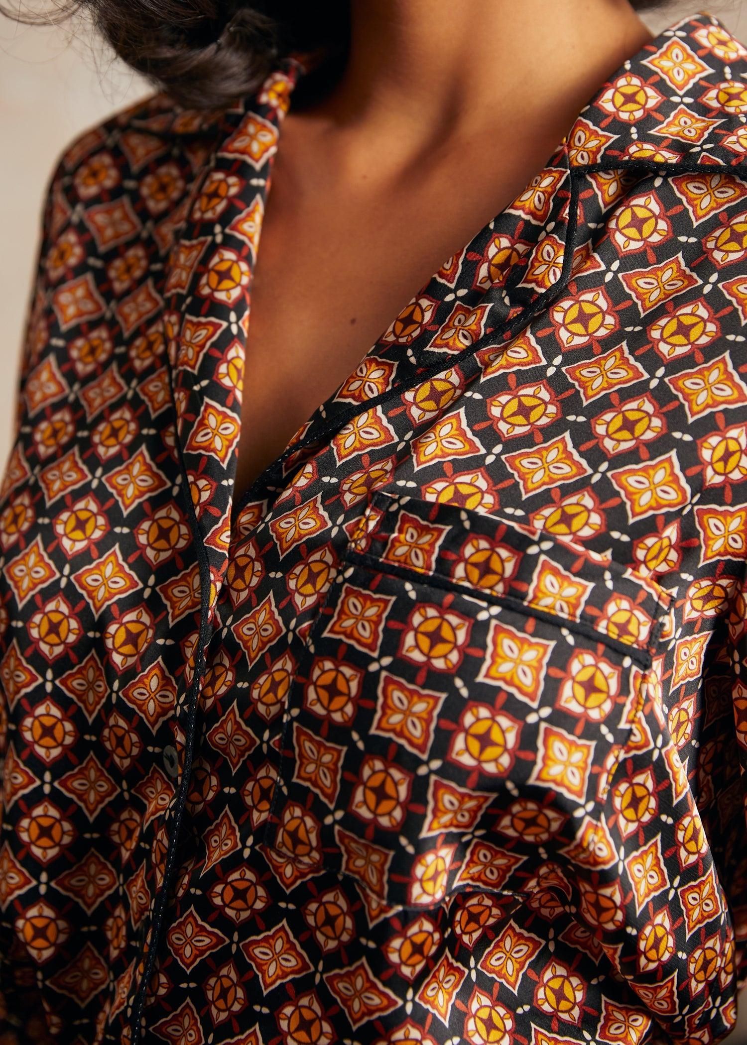 Playful Past Long Sleeve Blouse Product Image