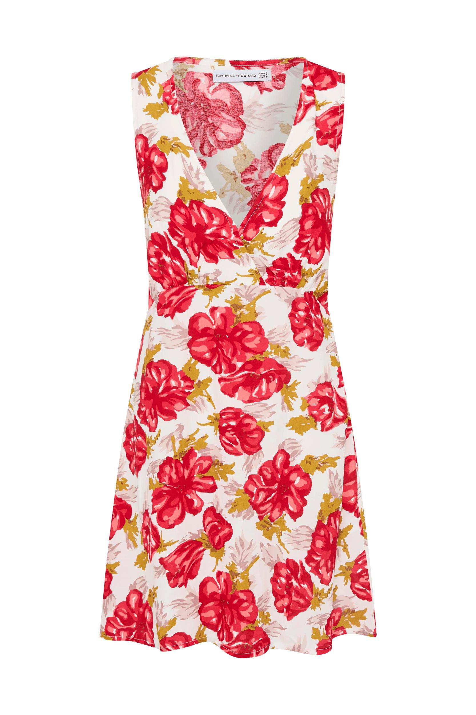 Penne Mini Dress Isadora Floral Red - Final Sale Product Image