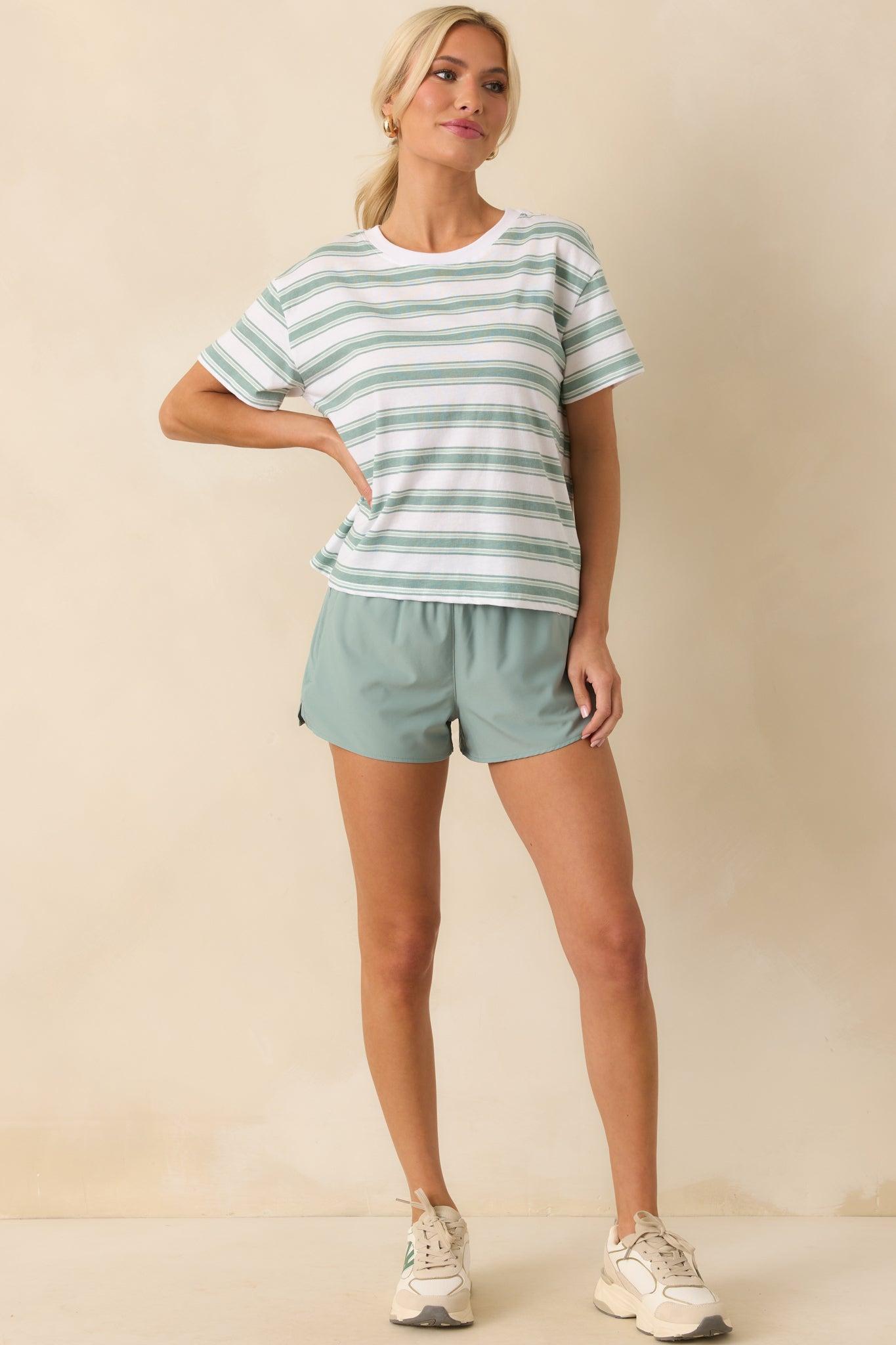 Z Supply Light Sage Shorty Airlite Shorts Product Image
