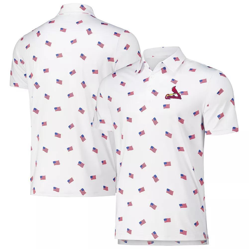 Men's Antigua White St. Louis Cardinals  Americana Polo, Size: Large Product Image