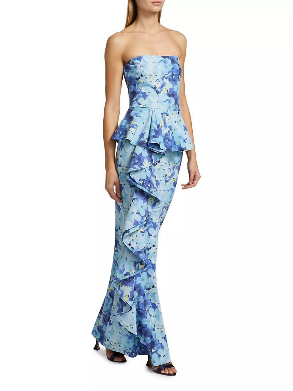 Hafsa Sje Floral Peplum Gown Product Image