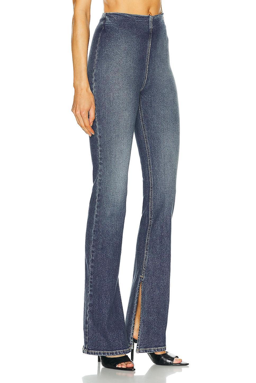 Womens Split Boot-Cut Denim Leggings Product Image