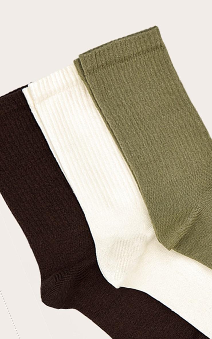 Olive 3 Pack Tonal Socks Product Image
