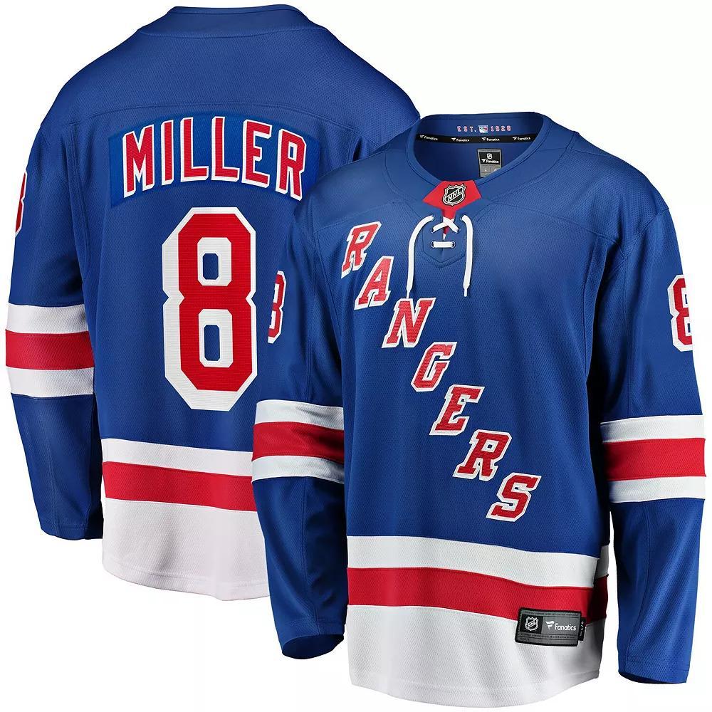 Men's Fanatics J.T. Miller Blue New York Rangers Home Breakaway Jersey, Size: XL, Ran Blue Product Image