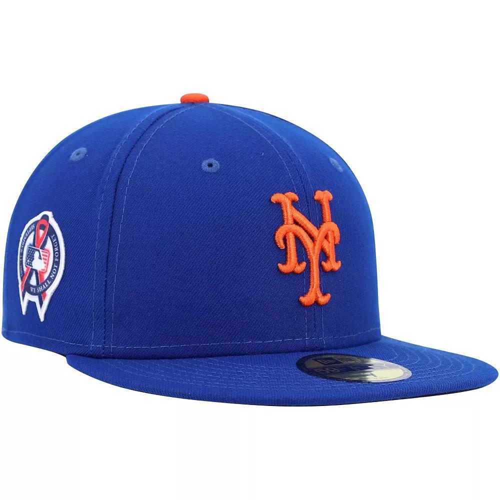 Men's New Era Royal New York Mets 9/11 Memorial Side Patch 59FIFTY Fitted Hat, Size: 7 5/8, Blue Product Image