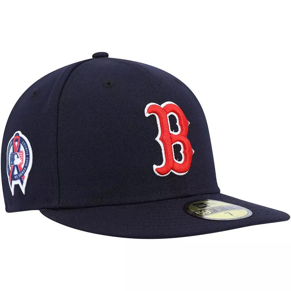 Men's New Era Navy Boston Red Sox 9/11 Memorial Side Patch 59FIFTY Fitted Hat, Size: 7 1/2, Blue Product Image