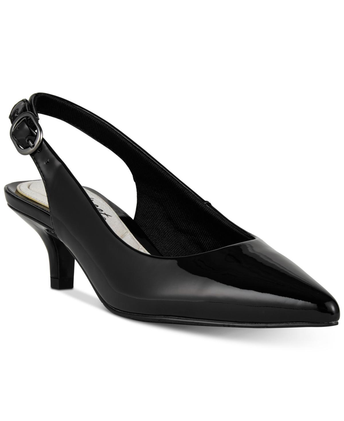 Easy Street Faye Women's Slingback Heels, Size: 6, Black Patent Product Image