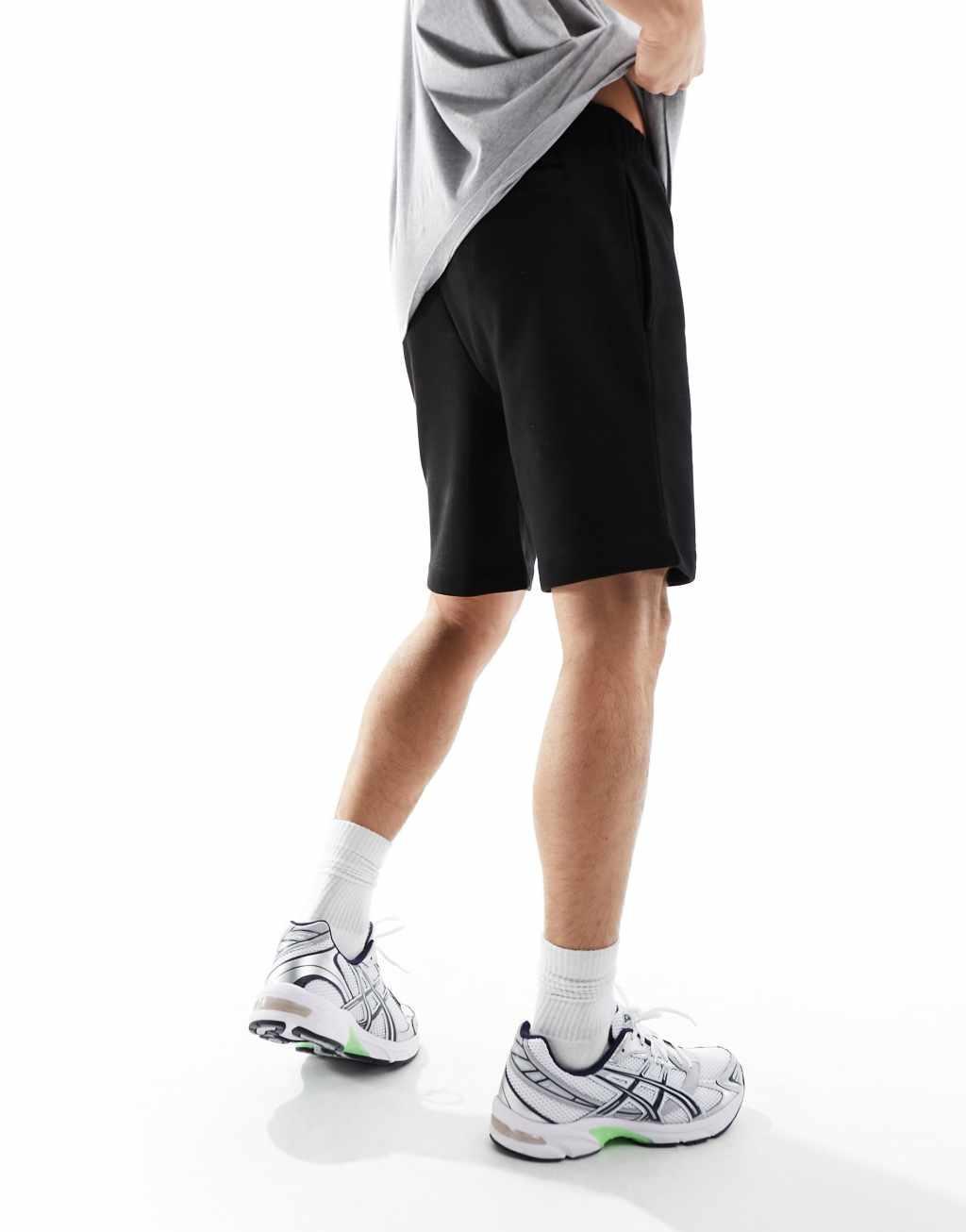 Lacoste jersey logo shorts in black Product Image