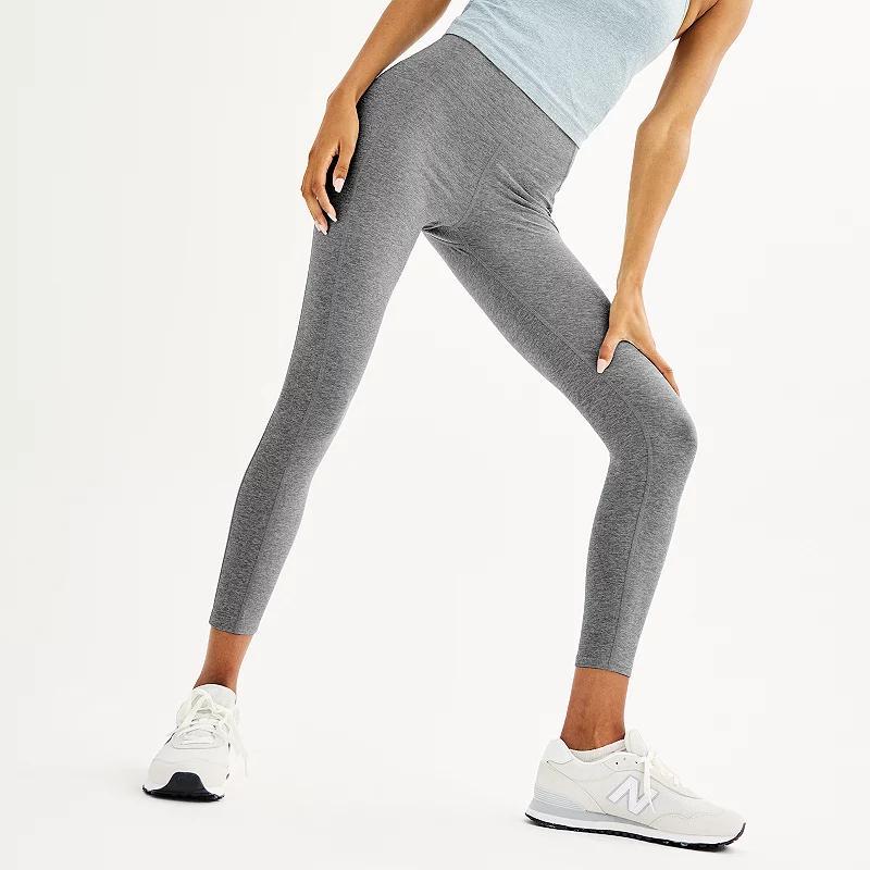 Women's FLX High-Rise 7/8 Brushed Performance Leggings, Size: Small, Mineral Black Product Image