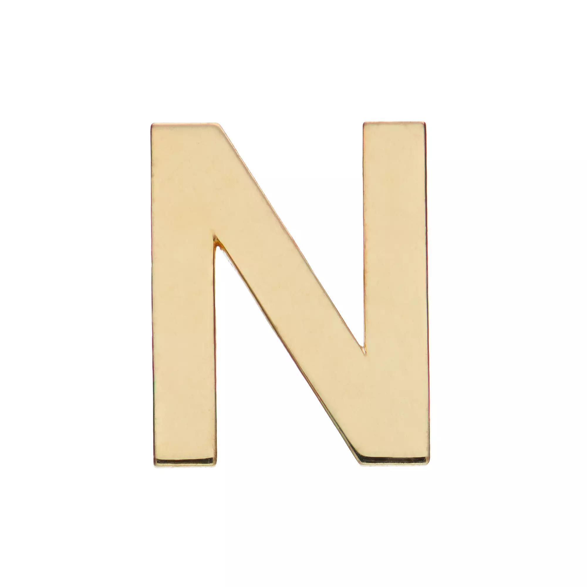 Au Naturale 14k Gold Initial Single Stud Earring, Women's Product Image