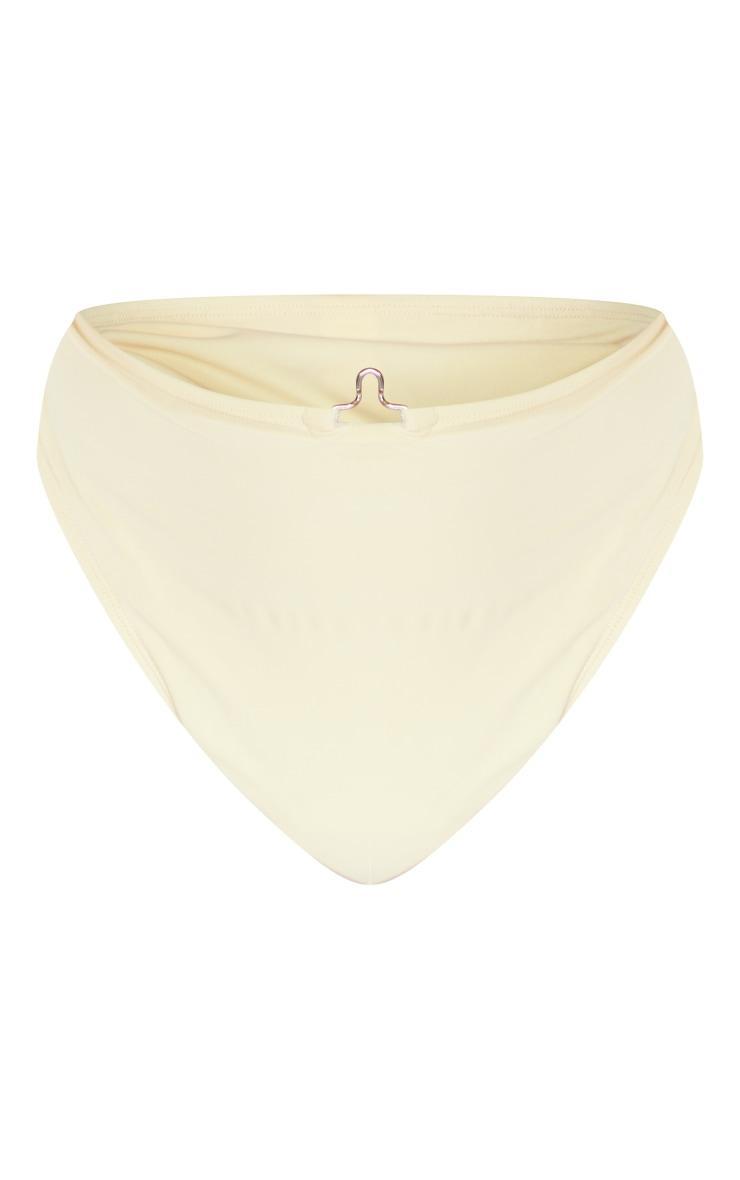 Plus Cream High Waist Gold Trim Bikini Bottom Product Image