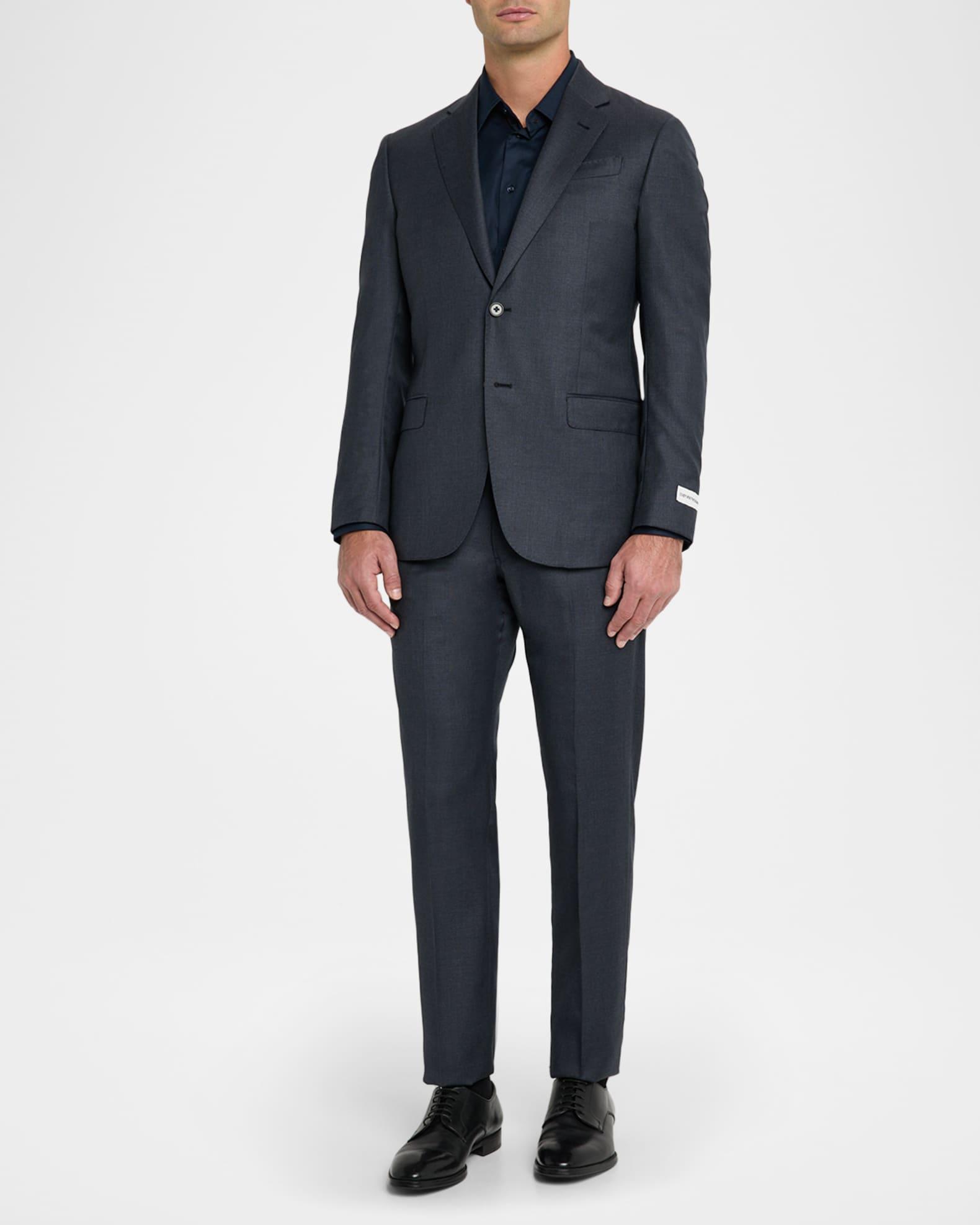 Men's 130's Wool Petite Check G Line Two-Piece Suit Product Image