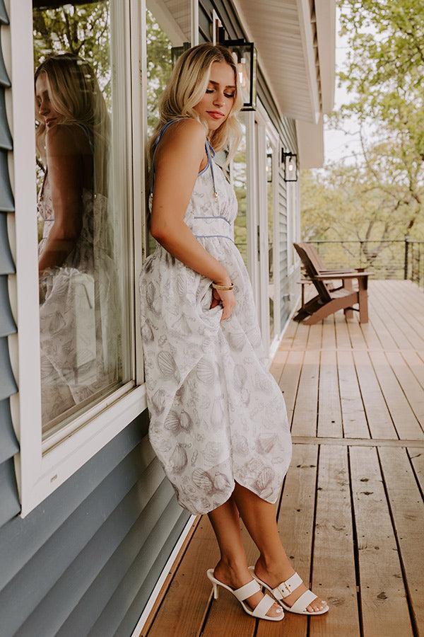 Coastal Vibes Organza Midi Dress Product Image