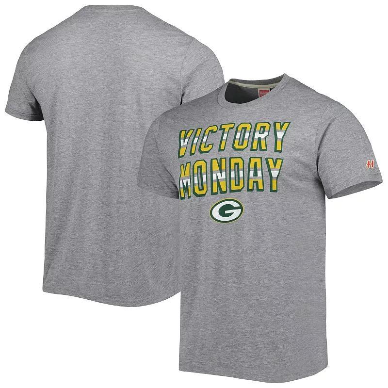 Men's Homage Gray Green Bay Packers Victory Monday Tri-Blend T-Shirt, Size: Large, Grey Product Image