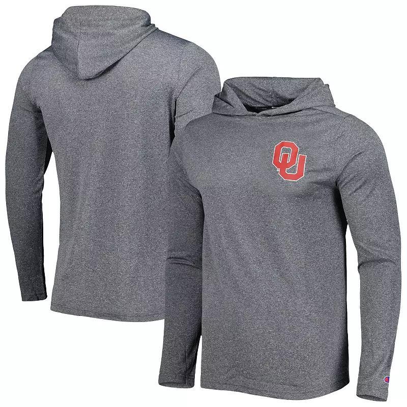 Men's Champion Gray Oklahoma Sooners Hoodie Long Sleeve T-Shirt, Size: XL, Grey Product Image