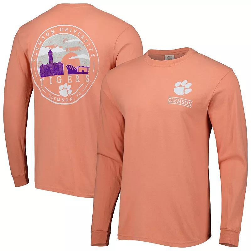 Men's Orange Clemson Tigers Circle Campus Scene Long Sleeve T-Shirt, Size: Large Product Image